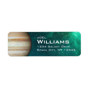 Planet Jupiter Solar System Space Return Address Return Address Label
