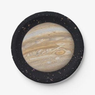 Planet Jupiter Starry Sky Paper Plates