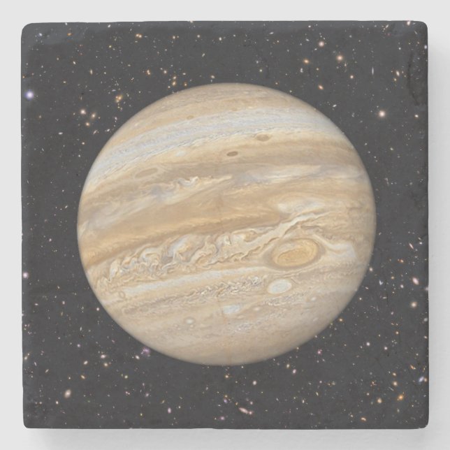 Planet Jupiter Starry Sky Stone Coaster (Front)
