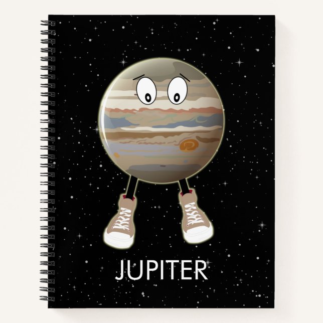 Planet Jupiter & Stars Notebook (Front)