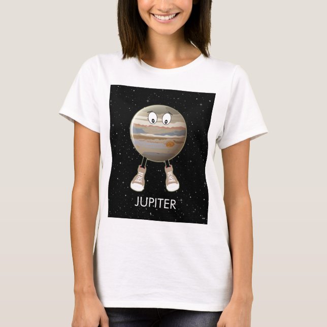 Planet Jupiter & Stars T-Shirt (Front)