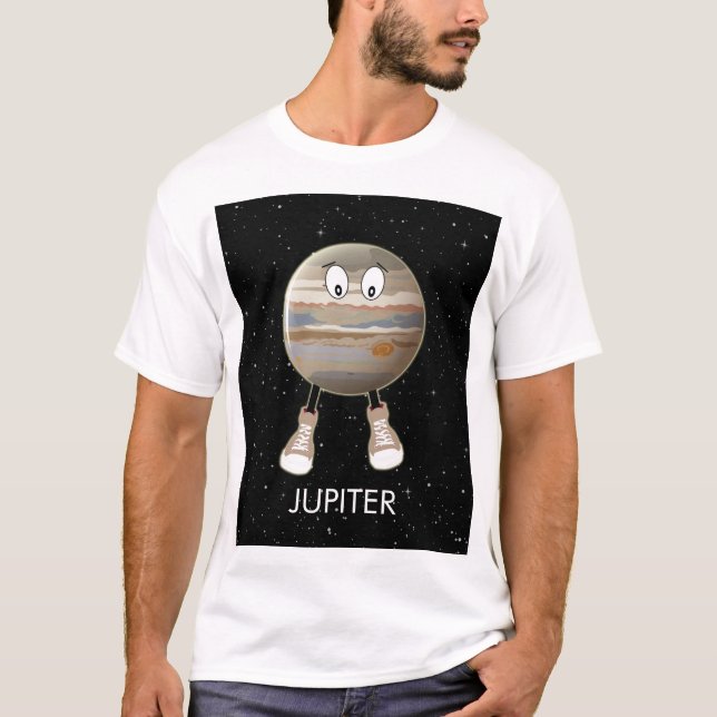 Planet Jupiter & Stars T-Shirt (Front)