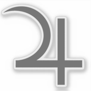 Planet Jupiter Symbol (grey)