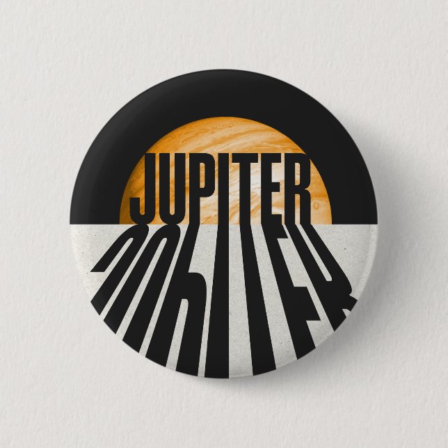 Planet Jupiter with Shadow 6 Cm Round Badge (Front)