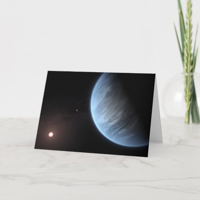 Planet K2-18b, Host Star And Accompanying Planet. Card (Front)