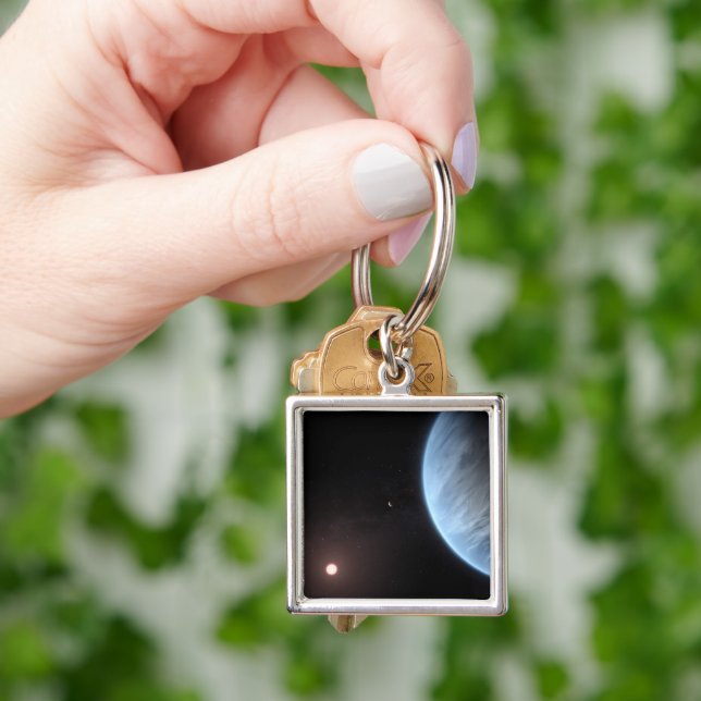 Planet K2-18b, Host Star And Accompanying Planet. Key Ring (Hand)