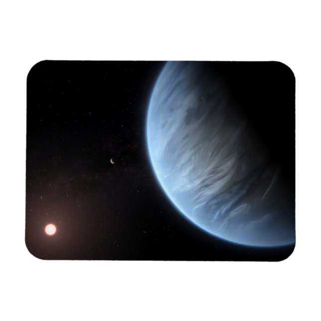 Planet K2-18b, Host Star And Accompanying Planet. Magnet (Horizontal)