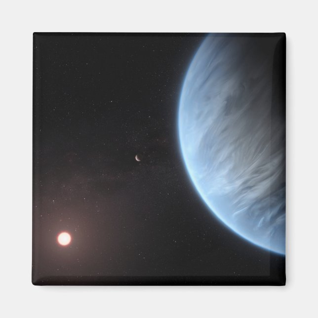 Planet K2-18b, Host Star And Accompanying Planet. Magnet (Front)
