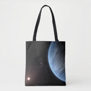 Planet K2-18b, Host Star And Accompanying Planet. Tote Bag