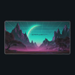 Planet Landscape Moon Digital Personalised Name Desk Mat<br><div class="desc">Planet Landscape Moon Digital Personalised Name Desk Mat features a digital art design of a planet landscape with mountains and trees with the moon rising in the background. Personalised with your name. Perfect as a gift family and friends for birthday, Christmas, holidays, Father's Day, brother, husband, partner, friends, work colleagues...</div>