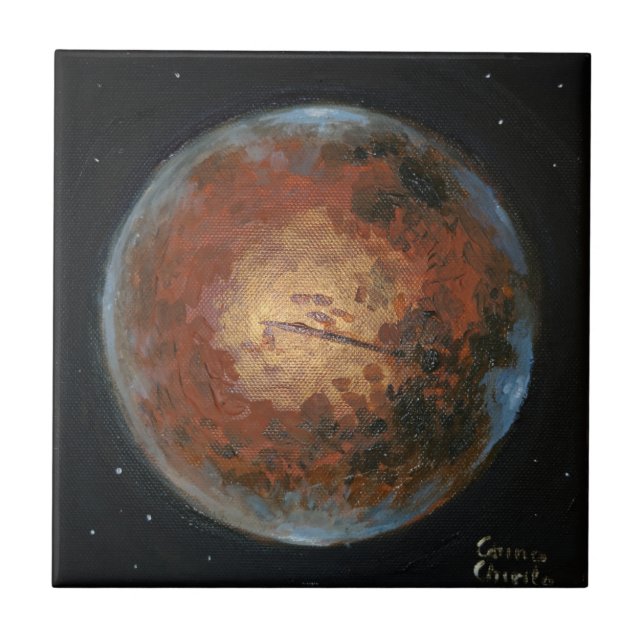 Planet Mars Ceramic Tile (Front)