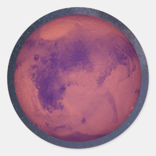 Planet Mars Classic Round Sticker