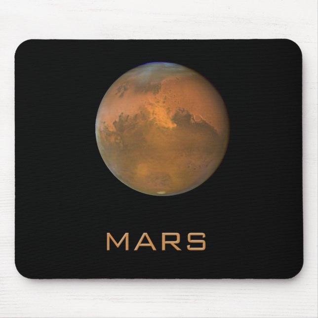 Planet Mars Full Orange View Mousepad (Front)