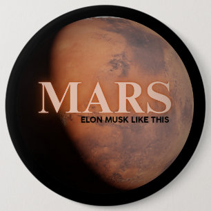 Planet Mars Funny 6 Cm Round Badge