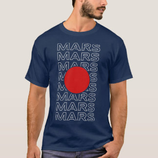 Planet Mars Minimal Design  T-Shirt
