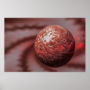 Planet Mars. Outside view. Poster