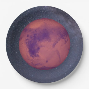 Planet Mars Paper Plate