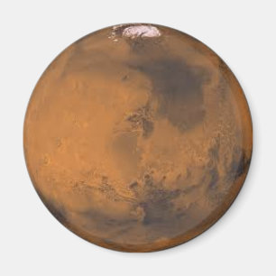Planet Mars Refrigerator or Locker Magnet