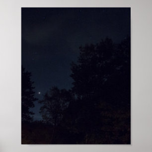 Planet Mars Seen From Van Buren State Park, MI Poster