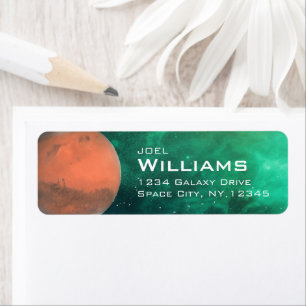 Planet Mars Solar System Space Return Address Return Address Label