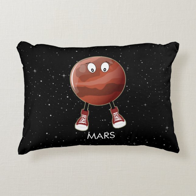 Planet Mars & Stars Decorative Cushion (Front)