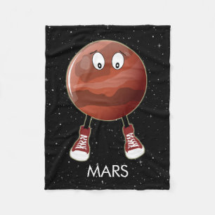 Planet Mars & Stars Fleece Blanket