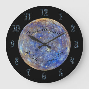 Planet Mercury Astronomy Gemini Acrylic Wall Clock