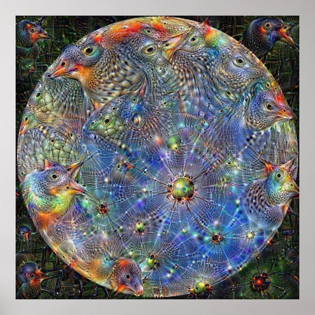 Planet Mercury Deep Dream Poster (Front)