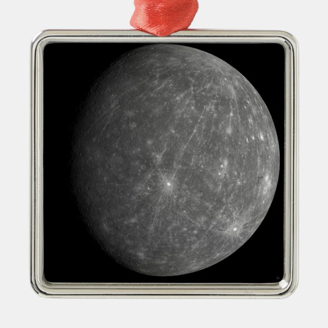 Planet Mercury Metal Ornament (Front)