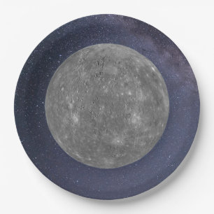 Planet Mercury Paper Plate
