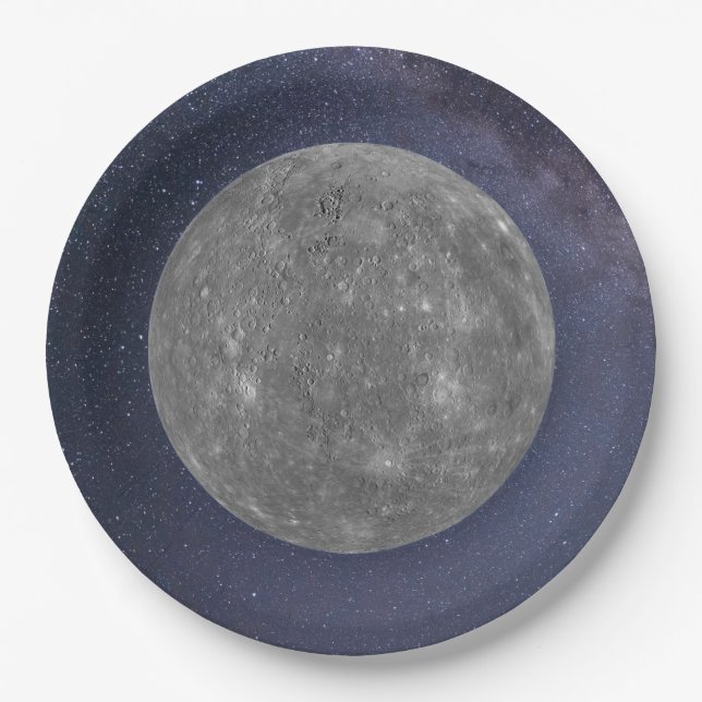 Planet Mercury Paper Plate (Front)