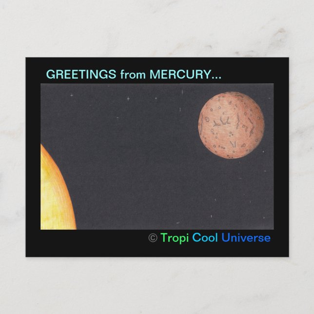 Planet MERCURY postcard (Front)