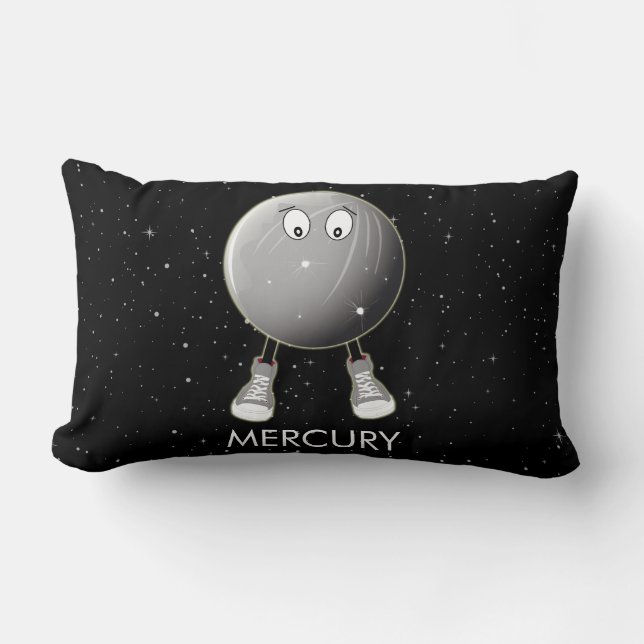 Planet Mercury & Stars Lumbar Cushion (Front)