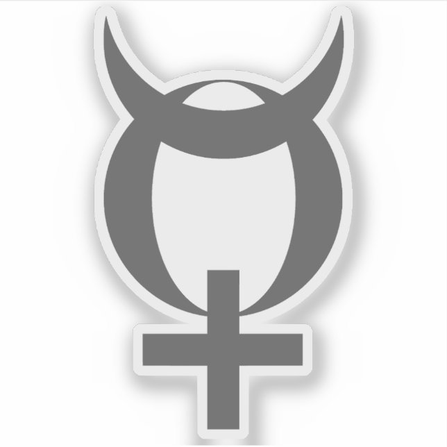 Planet Mercury Symbol (grey) (Front)