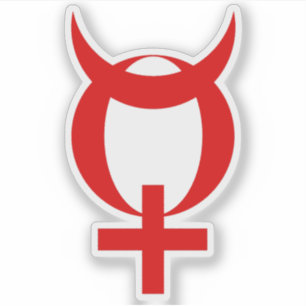 Planet Mercury Symbol (red)