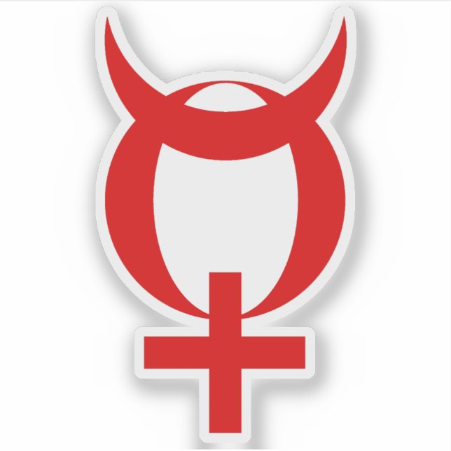 Planet Mercury Symbol (red) (Front)