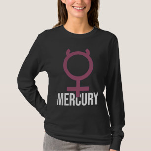 Planet Mercury Text  Planetary Symbol  Winged Helm T-Shirt