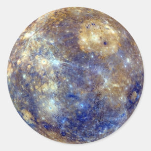 PLANET MERCURY v2 (solar system) ~ Classic Round Sticker