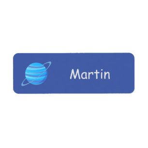 Planet name kids Label Return Address Label