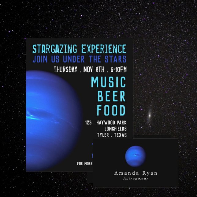Planet Neptune, Planetarium Event Advertising Flyer (Creator Uploaded)