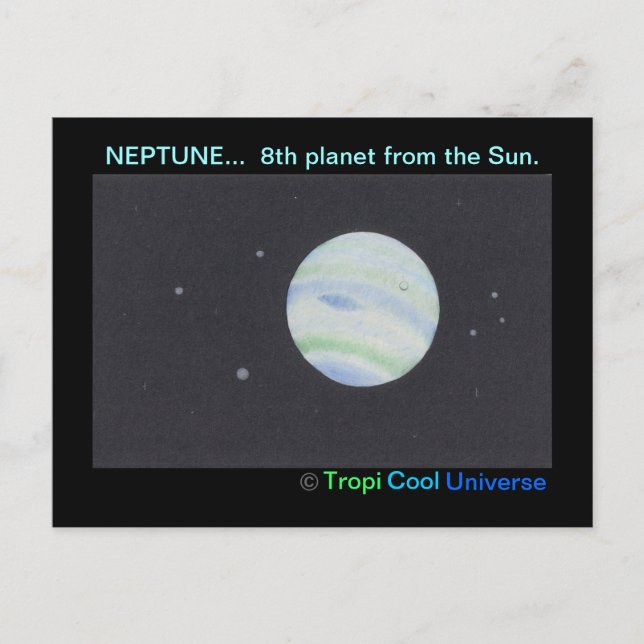 Planet NEPTUNE postcard (Front)