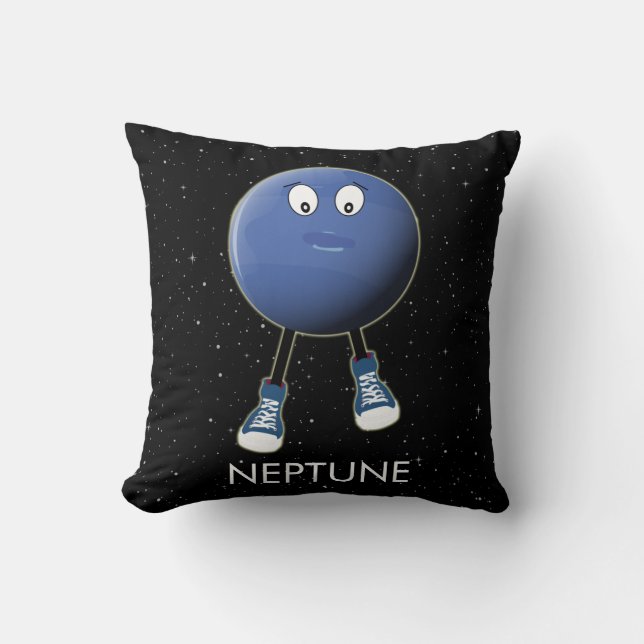Planet Neptune & Stars Cushion (Front)