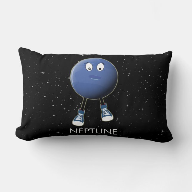 Planet Neptune & Stars  Lumbar Cushion (Front)