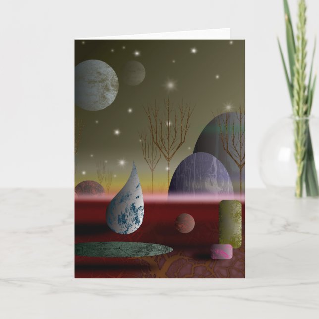 Planet Of The Shapes Greeting Card (Front)