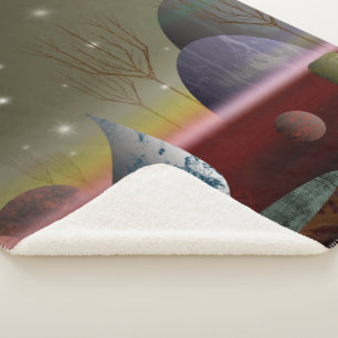 Planet Of The Shapes Small Sherpa Blanket