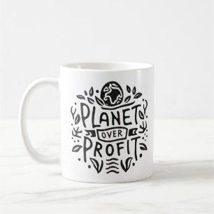 Planet over profit coffee mug