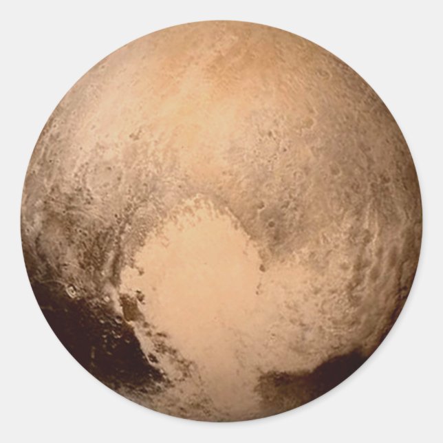 PLANET PLUTO - HAVE A HEART! (solar system) ~ Classic Round Sticker (Front)