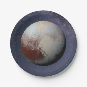 Planet Pluto Paper Plate