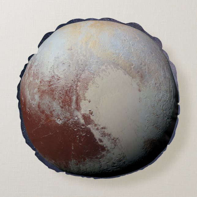 Planet Pluto Round Cushion (Front)