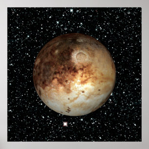 PLANET PLUTO star background ( solar system) ~ Poster